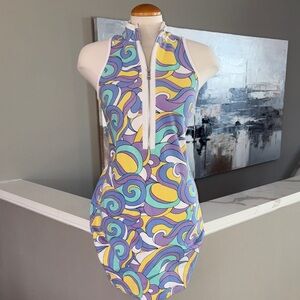 Boston Proper Multicolor Swirl Mini Dress